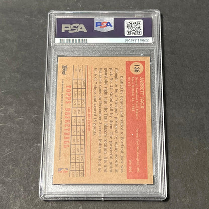 2005-06 Topps 1952 Style #136 Jarrett Jack Signed Card AUTO PSA Slabbed Trail Bl