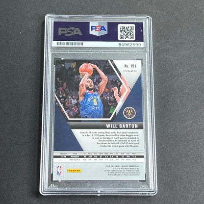 2019-20 Panini Mosaic #151 Will Barton Signed Card AUTO Grade 10 PSA Slabbed Nug