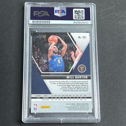 2019-20 Panini Mosaic #151 Will Barton Signed Card AUTO Grade 10 PSA Slabbed Nug