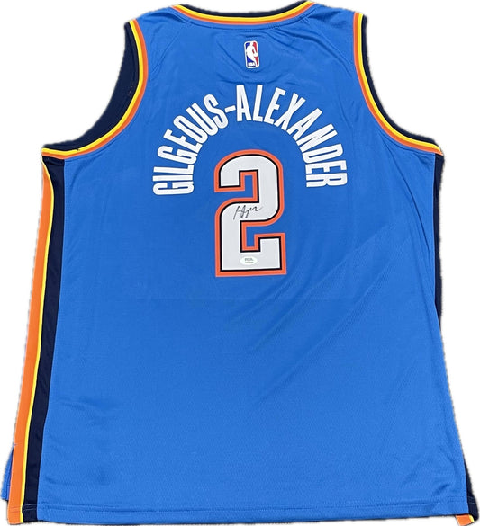 Shai Gilgeous-Alexander Signed Jersey PSA Oklahoma City Thunder Autographed