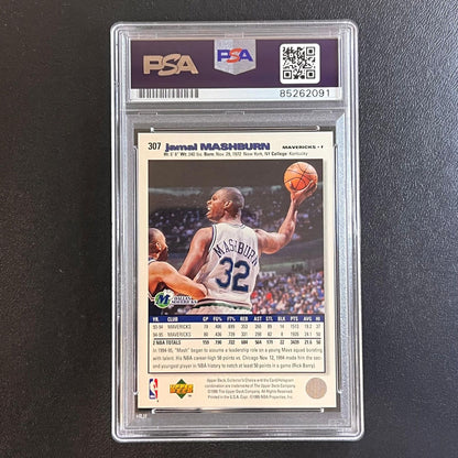 1995 Upper Deck Collector's Choice #307 Jamal Mashburn Signed Card PSA Slabbed M