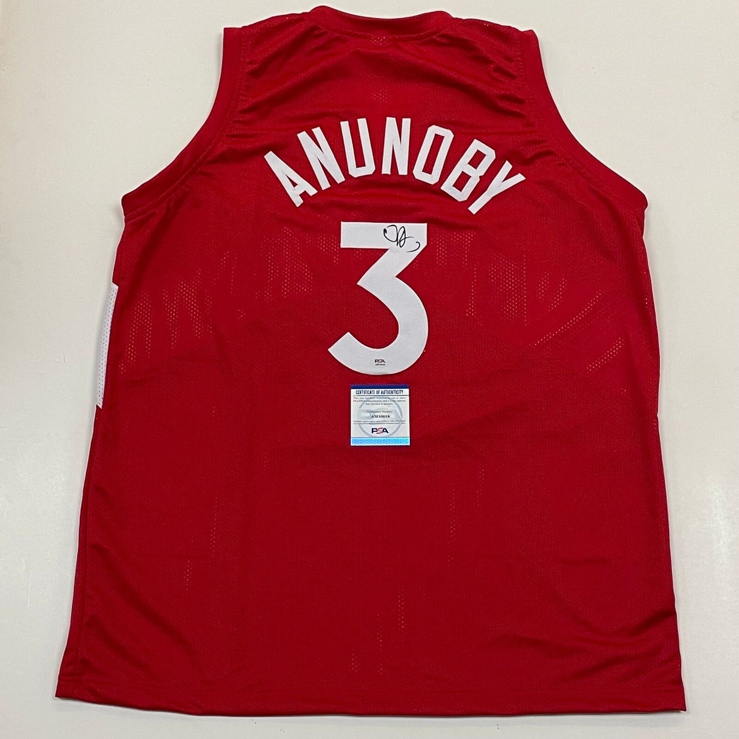 OG Anunoby signed jersey PSA/DNA Toronto Raptors Autographed