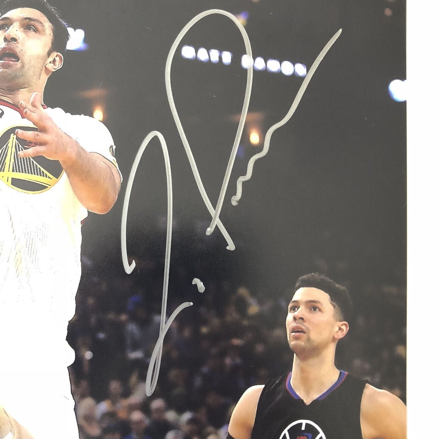 Zaza Pachulia signed 11x14 photo BAS Beckett Golden State Warriors Autographed