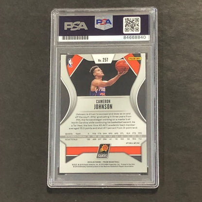 2019-20 Panini Silver Prizm #257 Cameron Johnson Signed Card PSA Slabbed Auto RC
