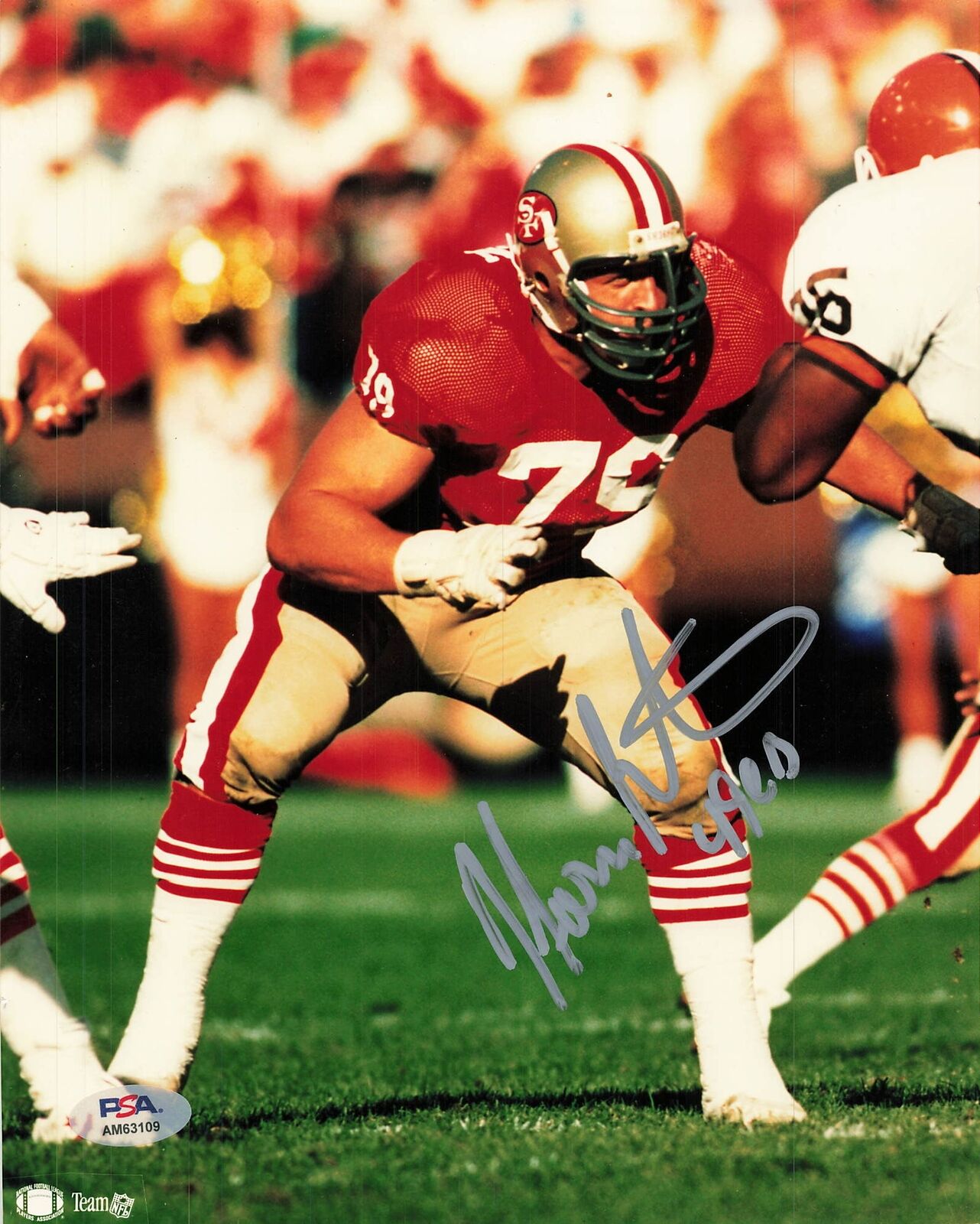 Harris Barton signed 8x10 photo PSA/DNA San Francisco 49ers Autographed