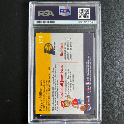 2003-04 Fleer Platinum #126 Reggie Miller Signed Card AUTO PSA Slabbed Pacers