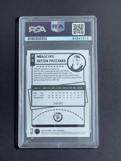 2021-22 NBA Hoops Teel Explosion #59 Payton Pritchard Signed PSA Slabbed Celtics