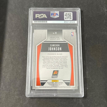 2019-20 Panini Prizm Instant Impact #10 Cameron Johnson Signed Card AUTO PSA Sla