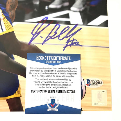 Jordan Bell signed 11x14 photo BAS Beckett Golden State Warriors Autographed