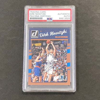 2016 Donruss #77 Dirk Nowitzki Signed AUTO Card PSA/DNA Slabbed Autographed Mave