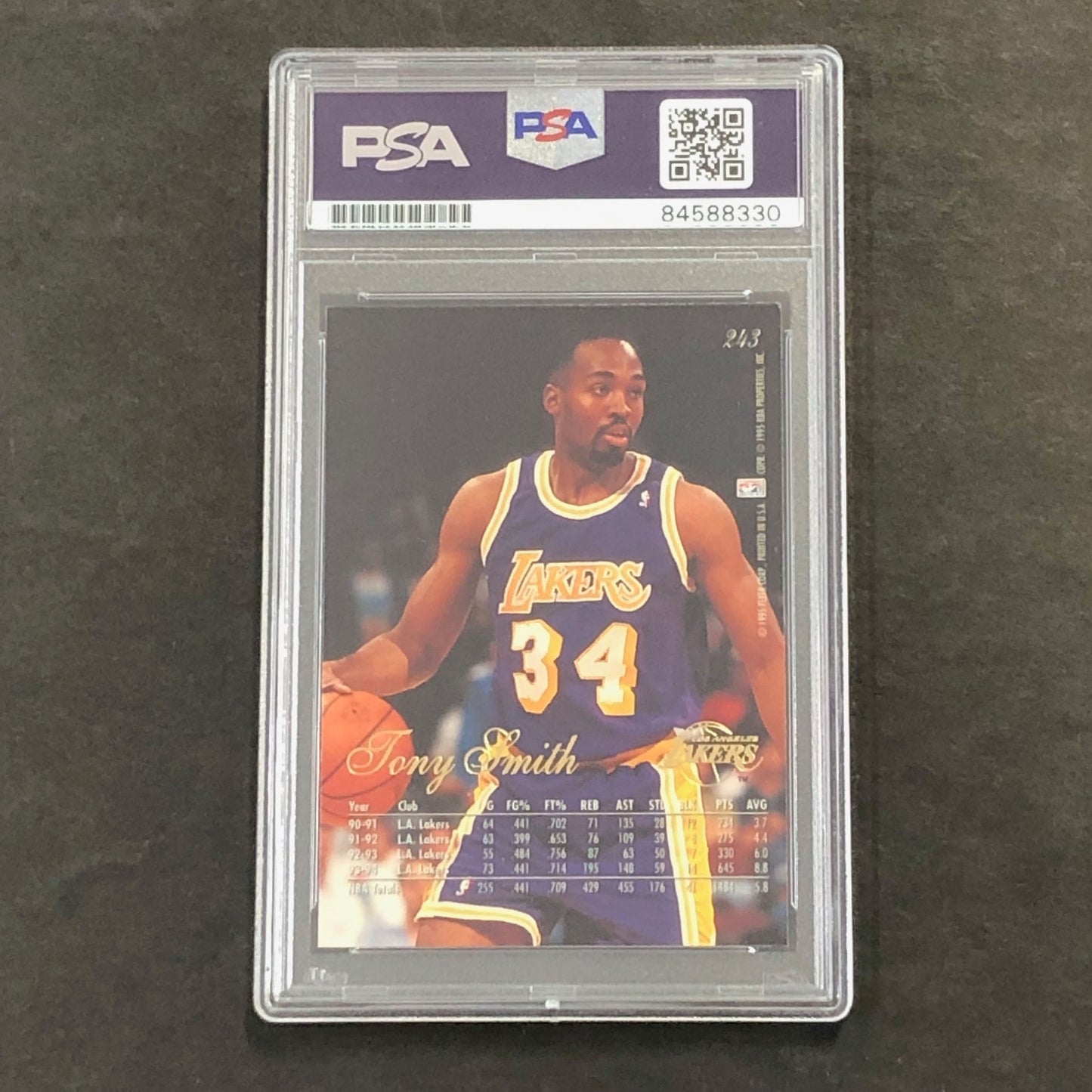 1994-95 Flair #243 Tony Smith Signed Card Auto PSA Slabbed Lakers