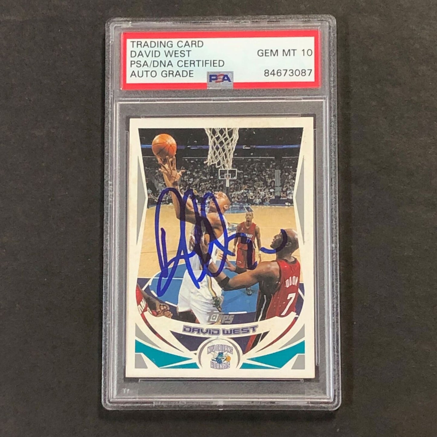 2004-05 Topps Basketball #119 David West Signed AUTO 10 PSA Slabbed Hornets