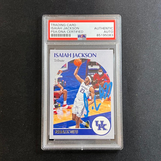 2020-21 Panini Chronicles Hoops Draft Picks #67 Isaiah Jackson Signed Card AUTO