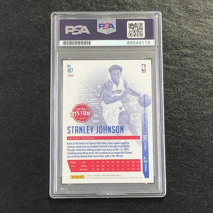 2016-17 Panini Prestige #107 Stanley Johnson Signed Card AUTO PSA Slabbed Piston