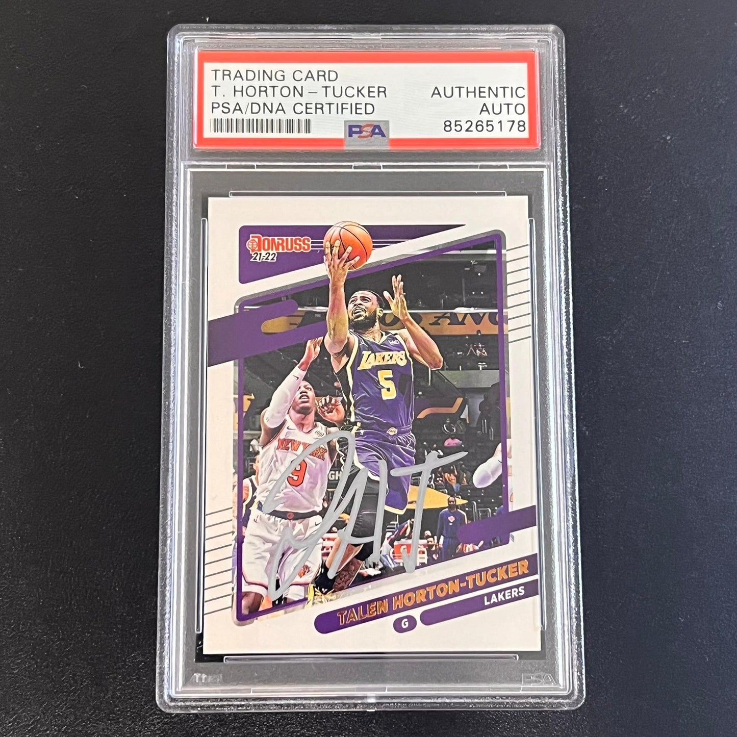 2021-22 Panini Donruss #167 Talen Horton-Tucker Signed Card AUTO PSA Slabbed Lak
