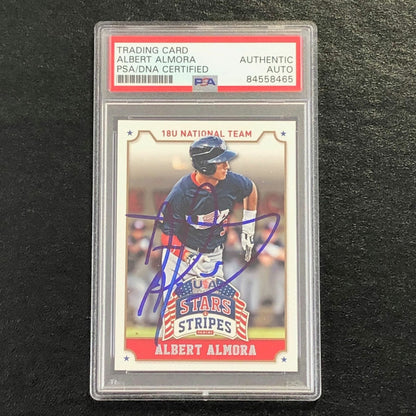 2015 Stars and Stripes #4 Albert Almora Signed Card PSA Slabbed Auto Team USA