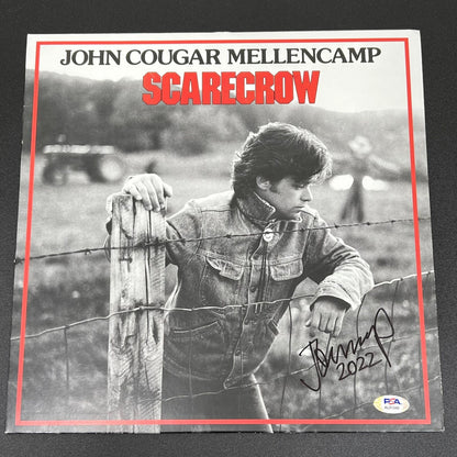 John Cougar Mellencamp signed Scarecrow Vinyl PSA/DNA Album autographed