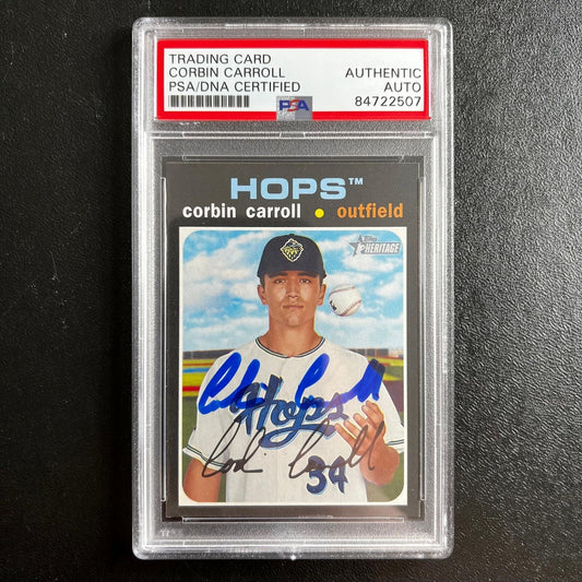 2020 Topps Heritage #54 signed by Corbin Carroll PSA/DNA Arizona Diamondbacks Au