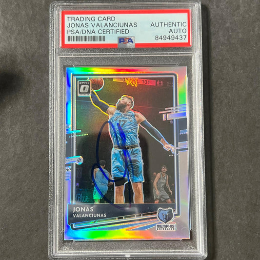 2020-21 Panini Donruss Optic #128 Jonas Valanciunas Signed Card AUTO PSA Slabbed