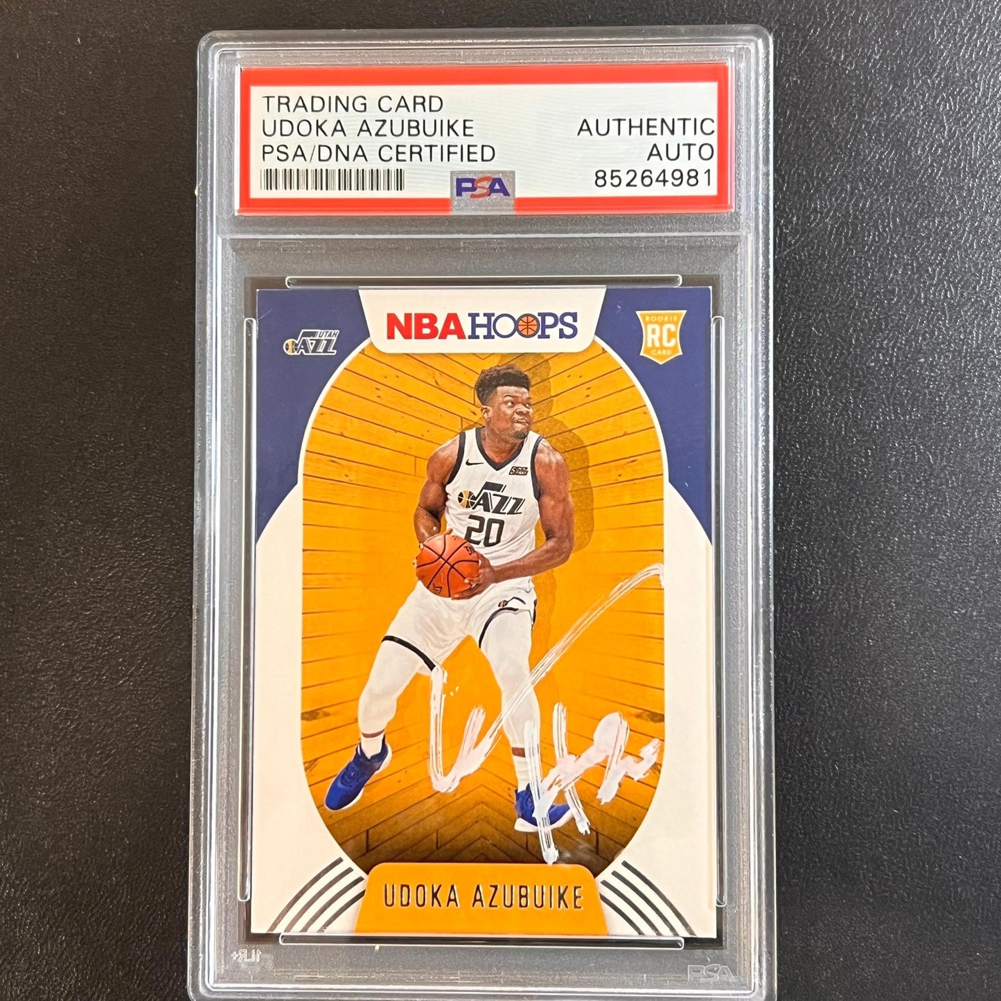 2020-21 Panini Hoops #213 Udoka Azubuike AUTO Signed Card PSA/DNA Encapsulated J