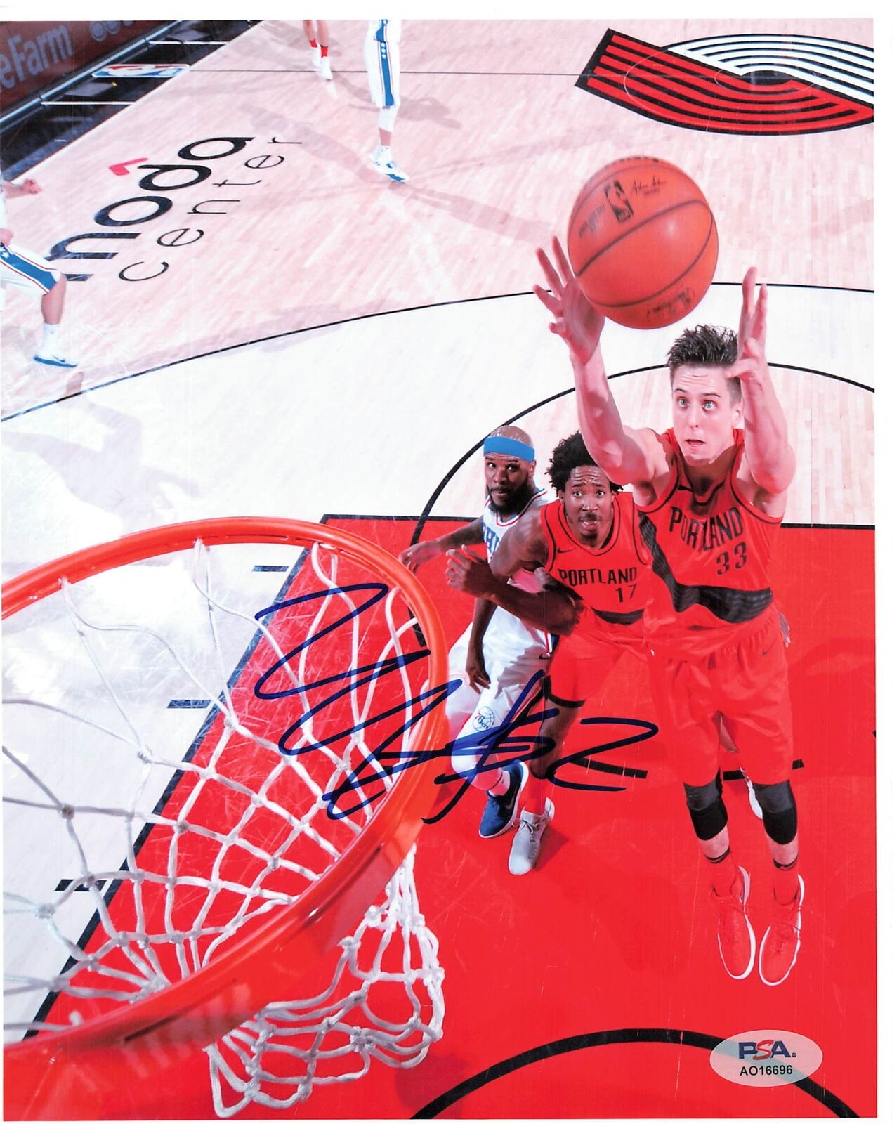 Zach Collins signed 8x10 photo PSA/DNA Portland Gonzaga autographed Trail Blazer