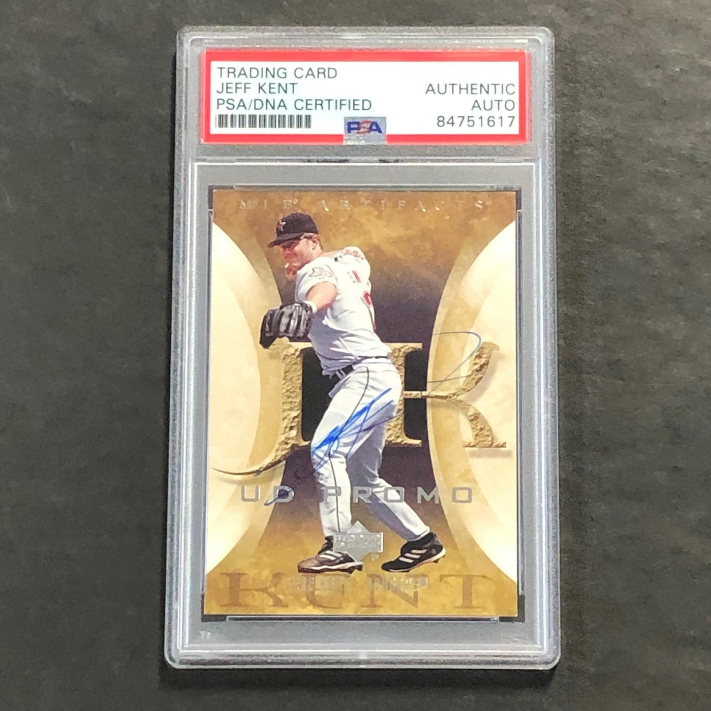2005 Upper Deck Artifacts #45 Jeff Kent Signed Card PSA Slabbed Auto Astros