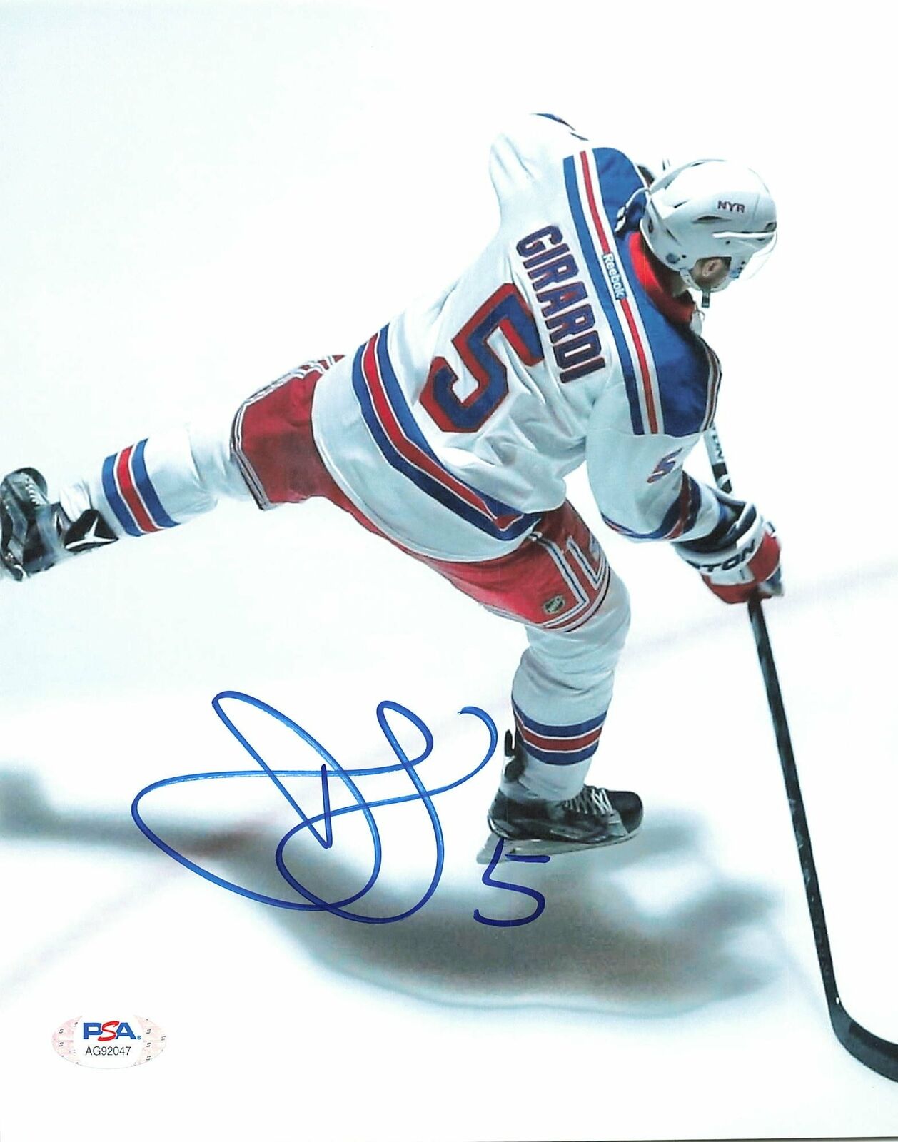 Dan Girardi signed 8x10 photo PSA/DNA New York Rangers Autographed