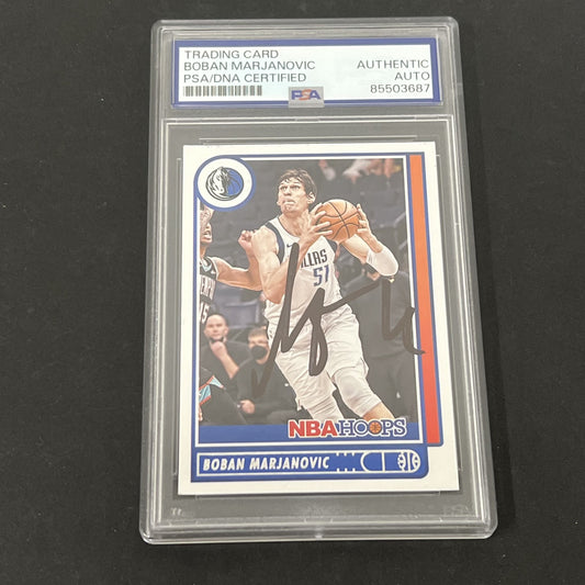 2021-22 Panini NBA Hoops #122 Boban Marjanovic signed card PSA