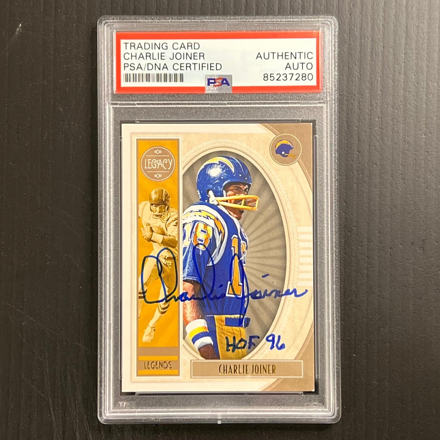 2019 Panini Legacy #107 Charlie Joiner Signed Card PSA AUTO Slabbed Chargers