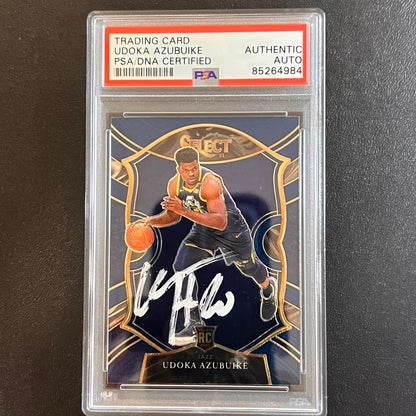 2020-21 Panini Select #87 Udoka Azubuike AUTO Signed Card PSA/DNA Encapsulated J