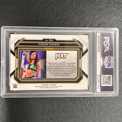 2023 Panini Prizm NXT #84 Katana Chance Signed Card AUTO PSA/DNA Slabbed WWE