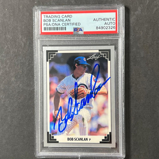 1991 Leaf #520 Bob Scanlan Signed Card PSA Slabbed Auto Cubs