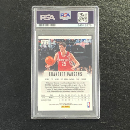 2012-13 Panini Prizm #216 Chandler Parsons Signed Card AUTO PSA/DNA Slabbed Rock