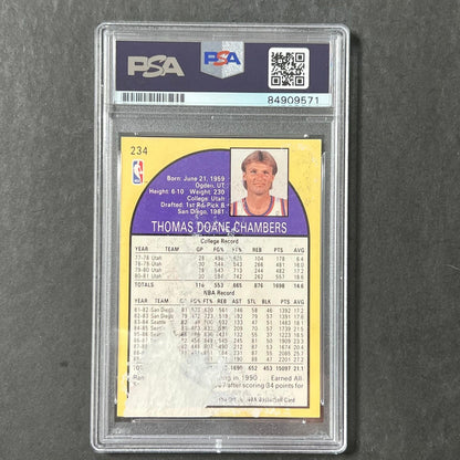 1990-91 NBA Hoops #234 Tom Chambers Signed Card AUTO PSA Slabbed Suns