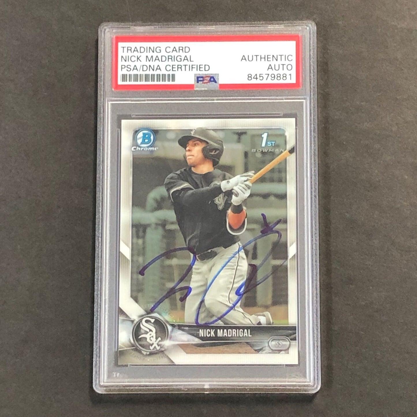 2018 Bowman Draft Chrome #BDC-38 Nick Madrigal Signed Card PSA Slabbed Auto Whit