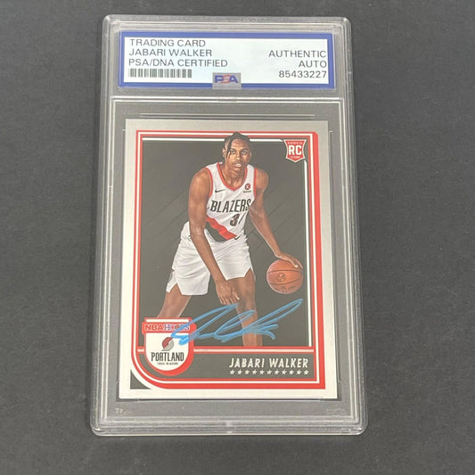 2022-23 Panini Hoops #273 Jabari Walker Signed Card AUTO PSA Slabbed RC Trail Bl