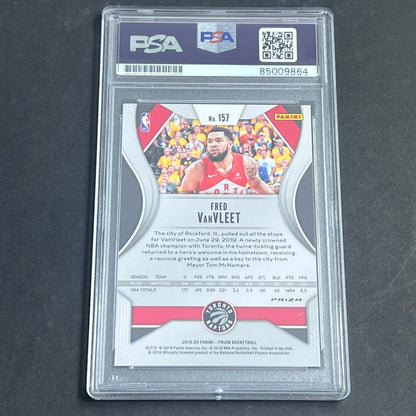 2019-20 Panini Prizm Iced Green #157 Fred VanVleet Signed Card AUTO PSA Slabbed