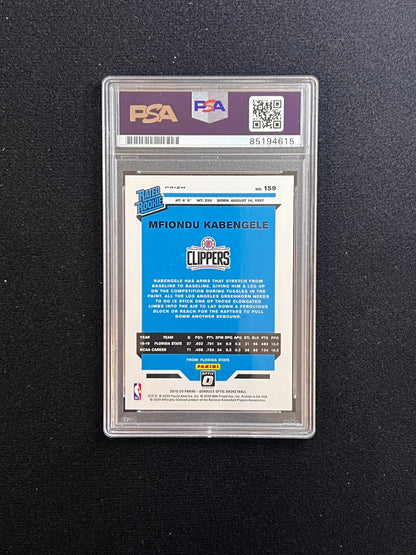 2019-20 Panini Donruss Optic #159 Mfiondu Kabengele Signed Card AUTO 10 PSA Slab