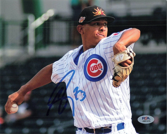 ADBERT ALZOLAY signed 8x10 photo PSA/DNA Chicago Cubs Autographed