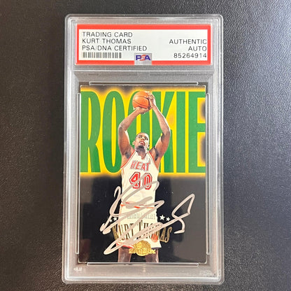 1996-97 Fleer Skybox Rookie Roadmap RC #231 Kurt Thomas Signed Rookie Card AUTO