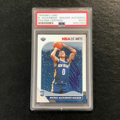 2019-20 NBA Hoops Winter #214 Nickeil Alexander Walker Signed Card AUTO PSA Slab
