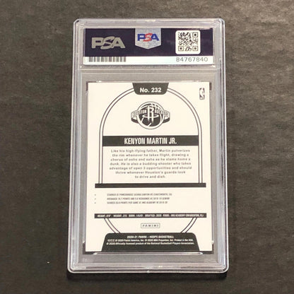 2020-21 NBA Hoops #232 Kenyon Martin Jr. Signed Card AUTO PSA Slabbed RC Rockets