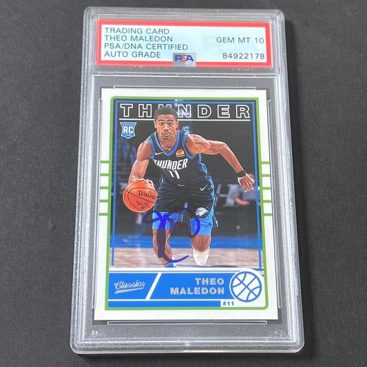 2020-21 Panini Classics #642 Theo Maledon Signed Card AUTO 10 PSA Slabbed RC Thu