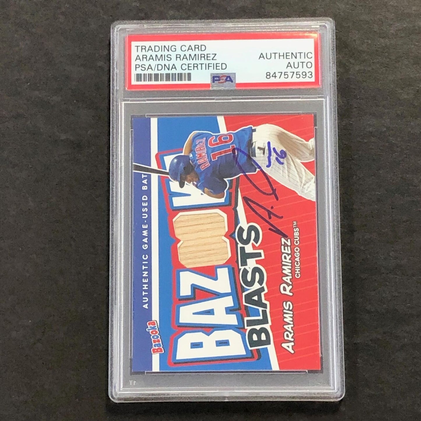 2004 Topps Bazooka #BB-ANR Aramis Ramirez Card PSA Slabbed Auto Cubs