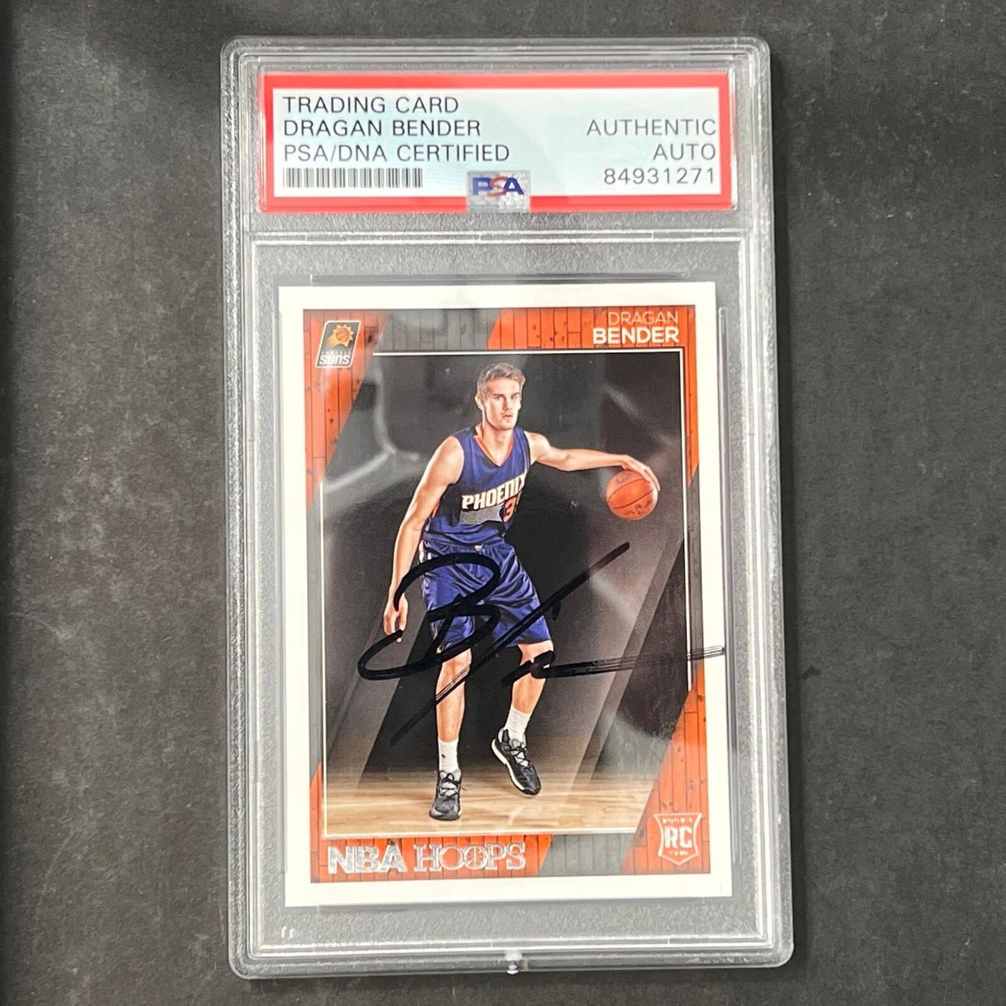 2016-17 NBA Hoops #264 Dragan Bender Signed Card AUTO PSA Slabbed RC Suns