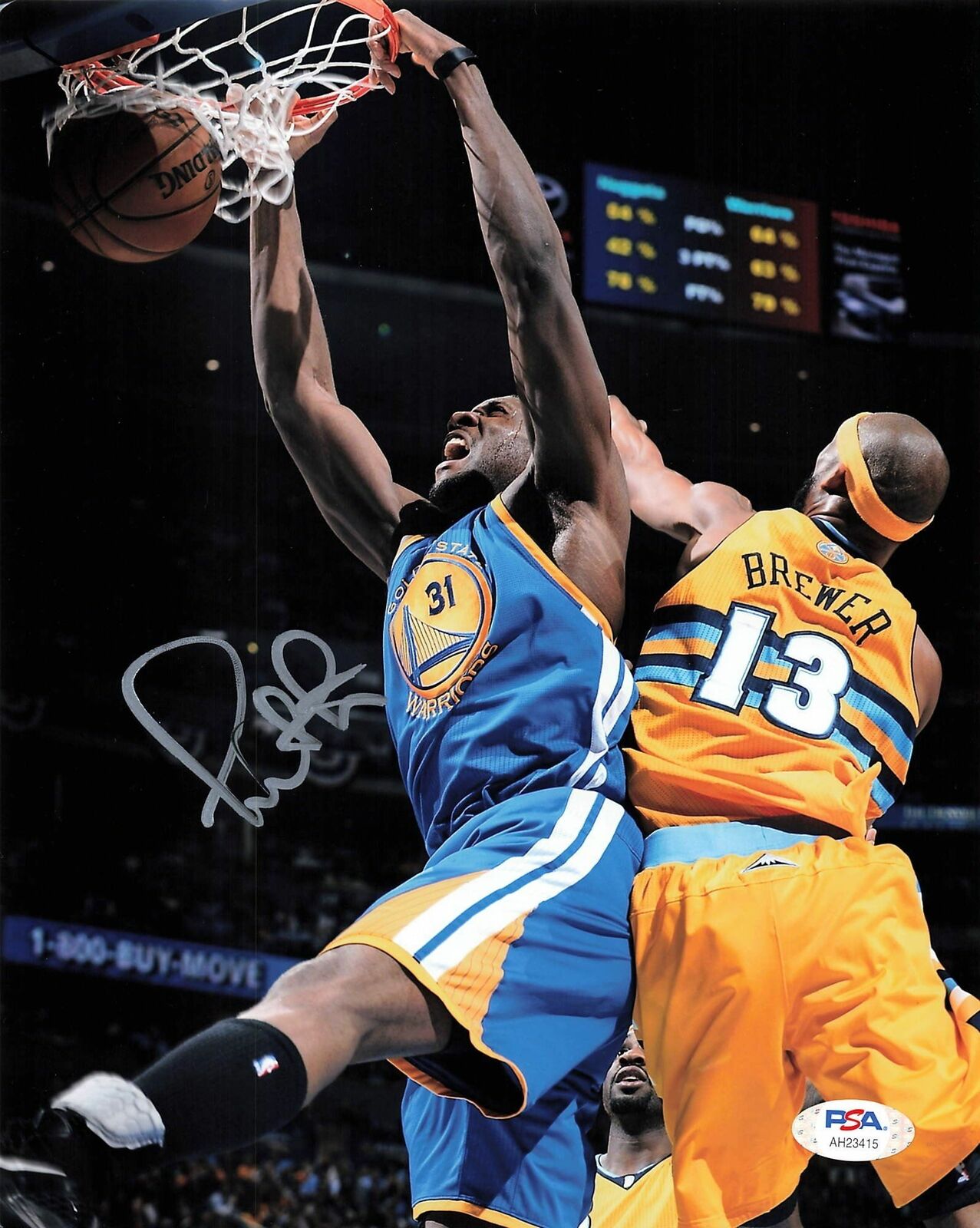 Festus Ezeli signed 8x10 photo PSA/DNA Warriors Autographed