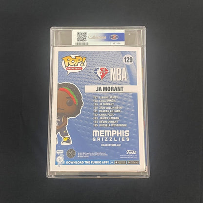 Ja Morant Funko Pop #129 PSA NM-MT 8 FASC Grizzlies