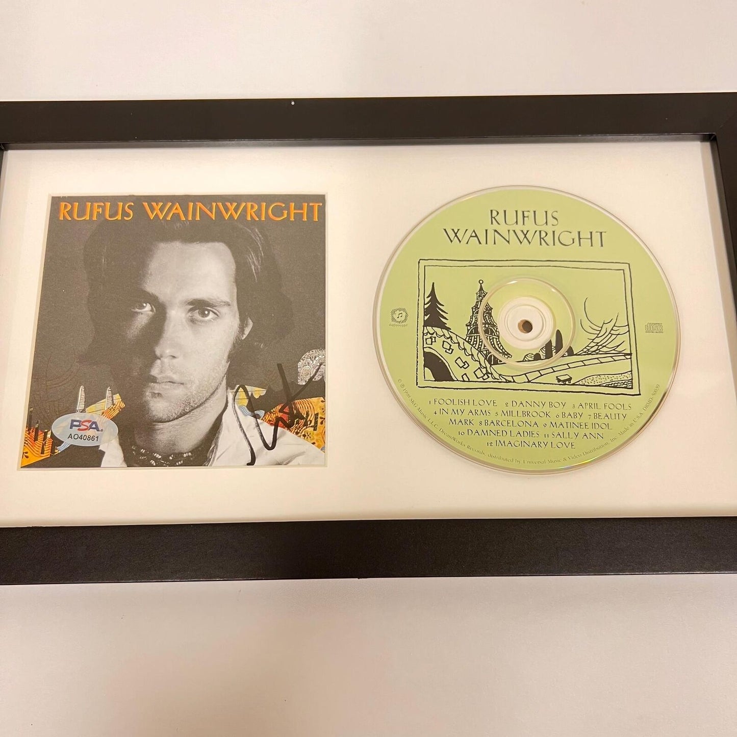 Rufus Wainwright Signed Album CD Cover Framed PSA/DNA Autographed Musician