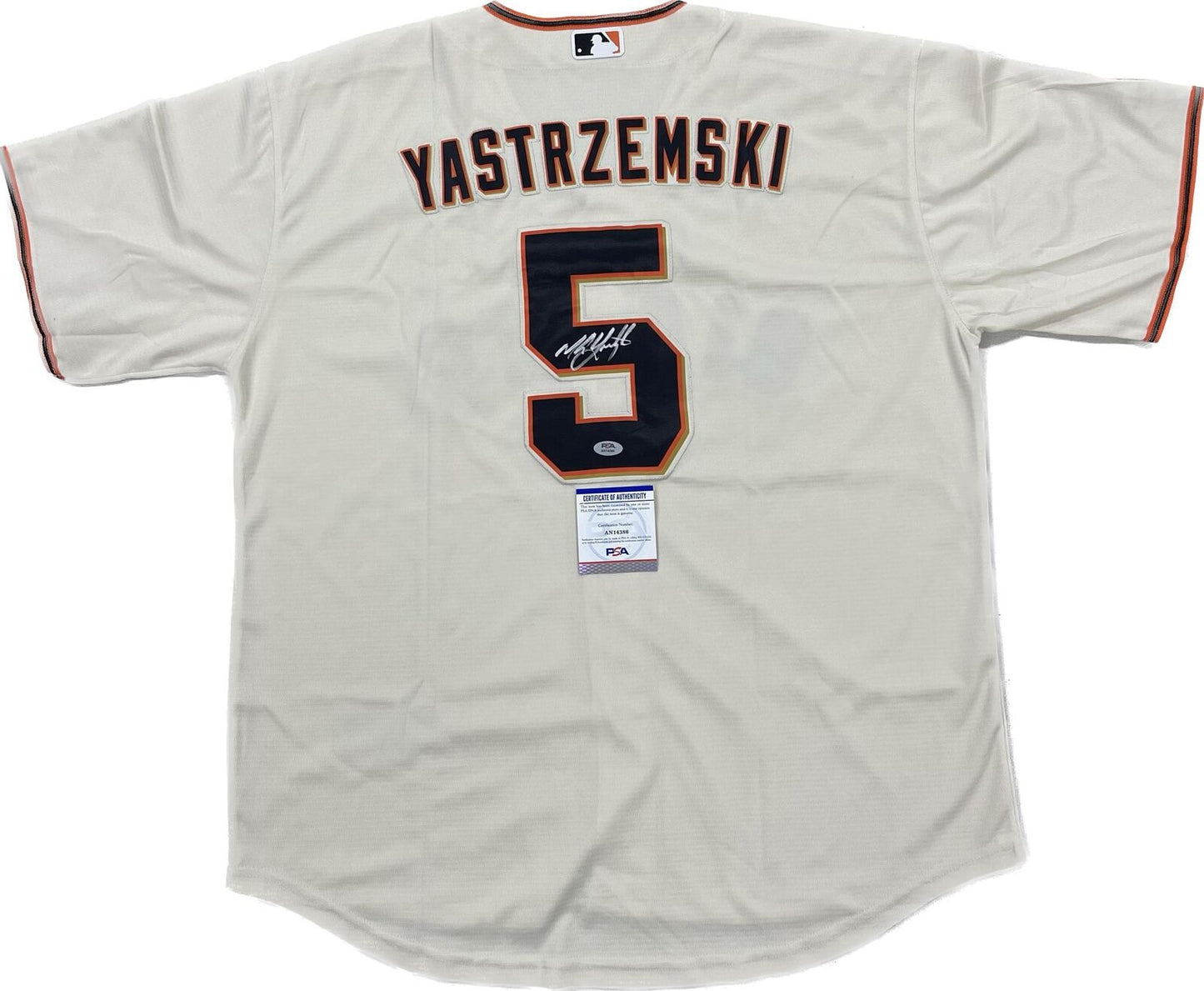 Mike Yastrzemski signed jersey PSA/DNA San Francisco Giants Autographed