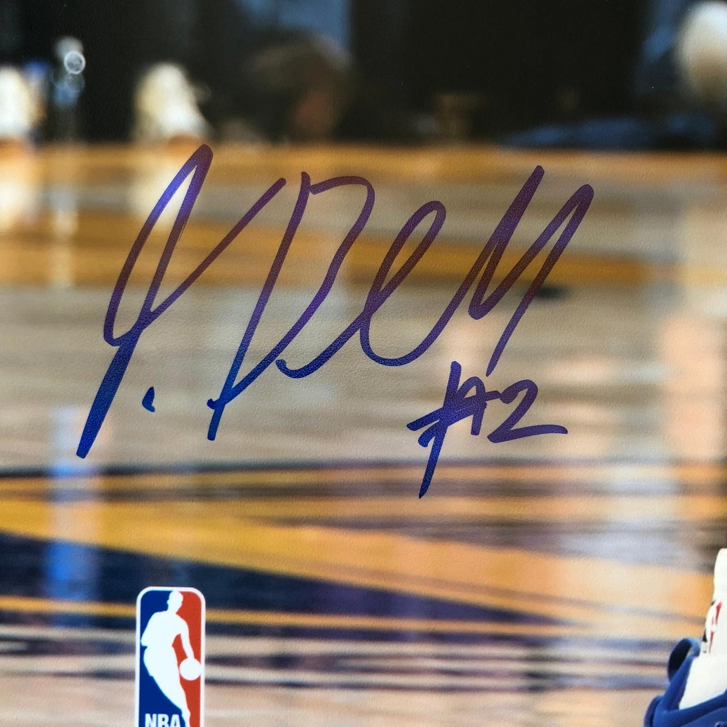 Jordan Bell signed 11x14 photo BAS Beckett Golden State Warriors Autographed